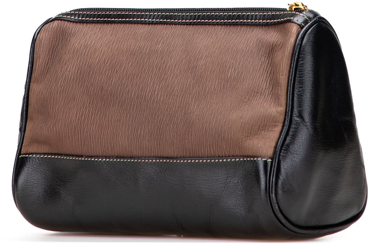Loewe Leather Velazquez Pouch Bruin