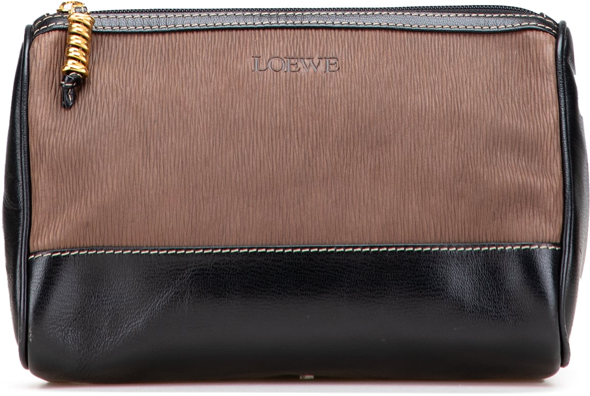 Loewe Leather Velazquez Pouch Bruin