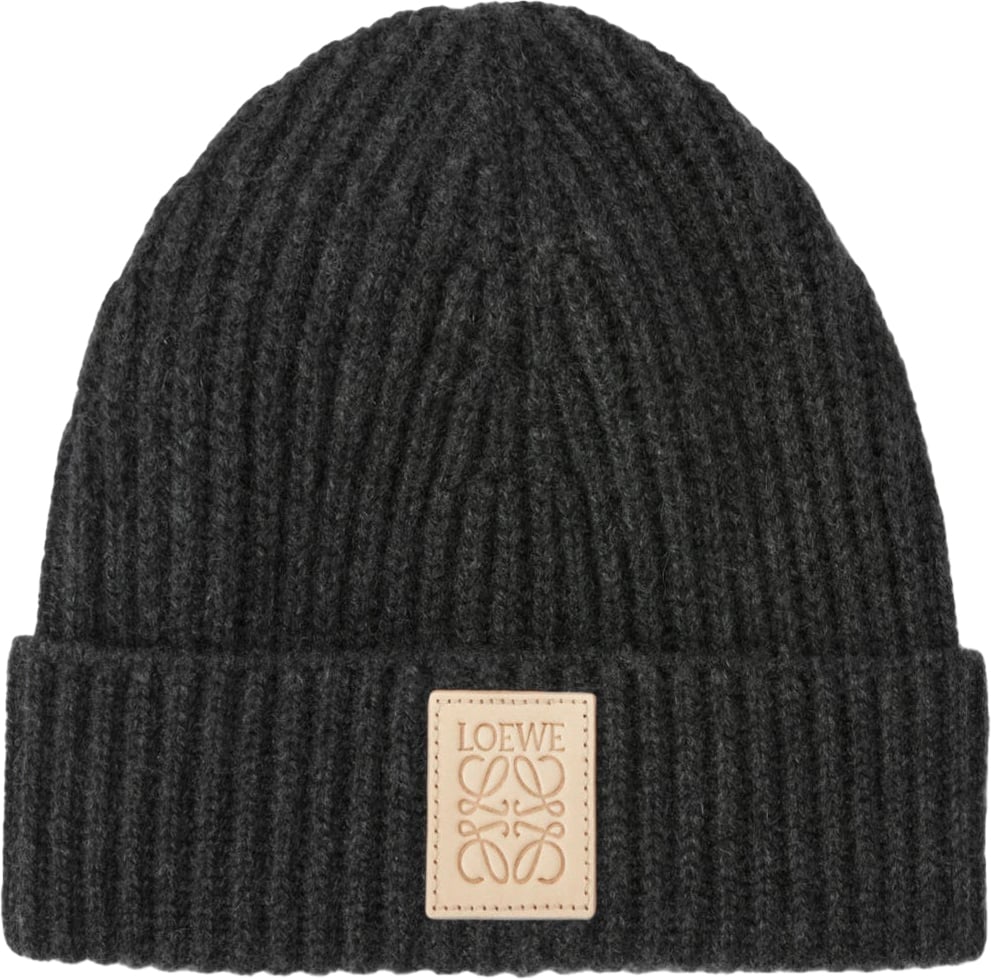 Loewe LOGO BEANIE BLACK Zwart