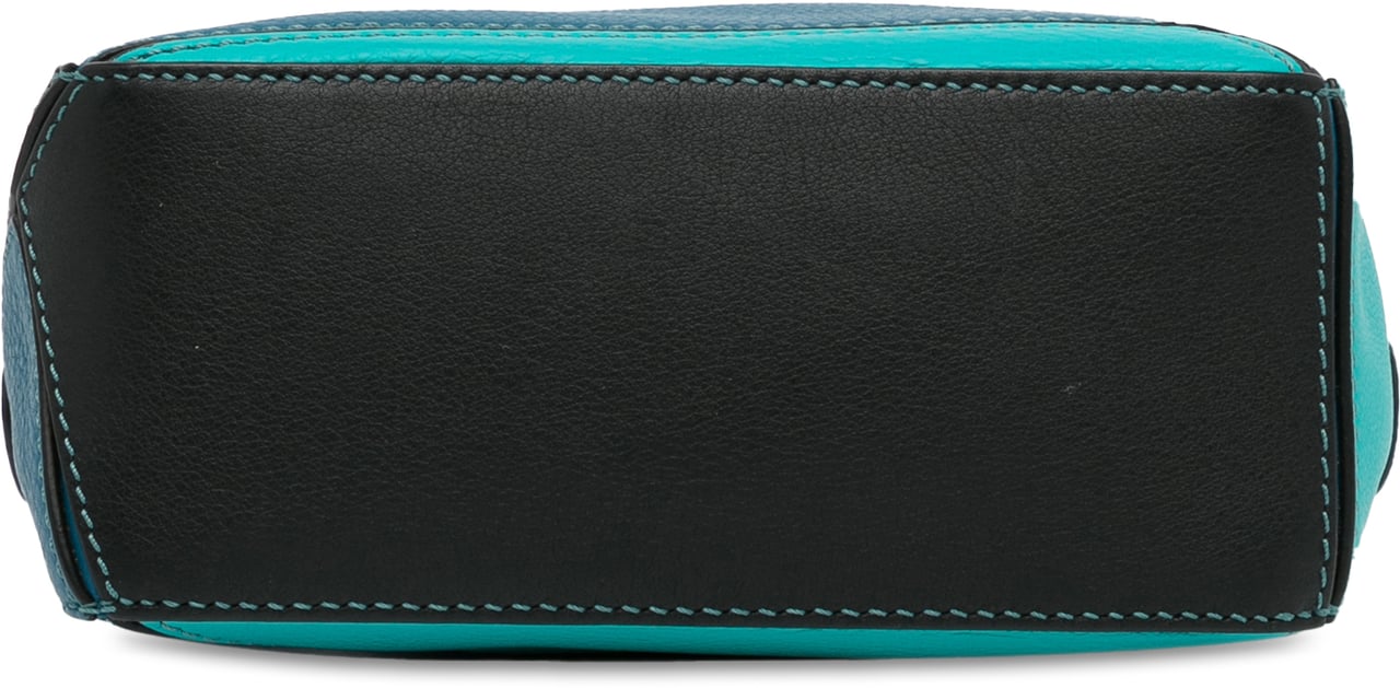 Loewe Mini Tricolor Calfskin Puzzle Satchel Blauw