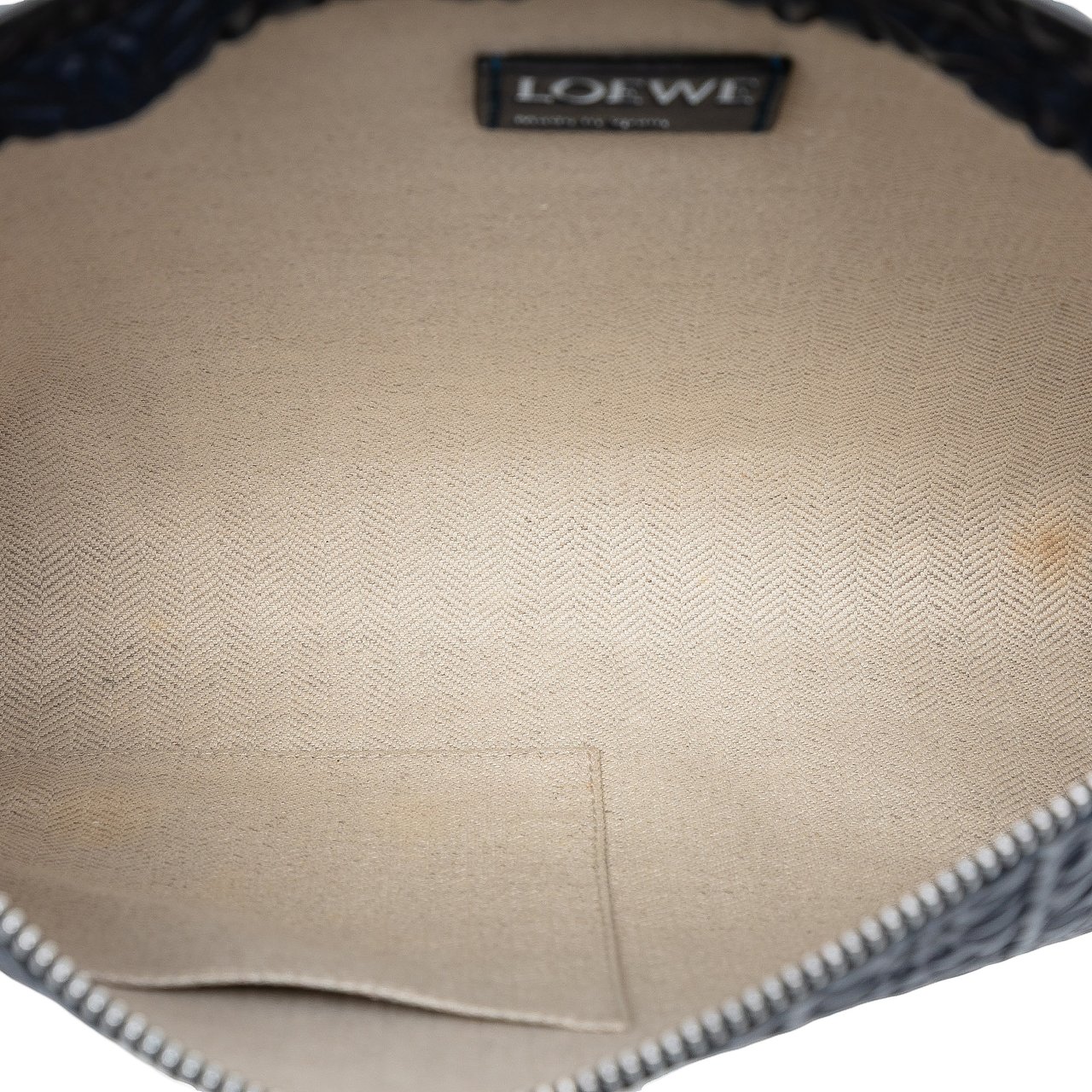 Loewe Embossed Anagram Leather Repeat T Clutch Blauw