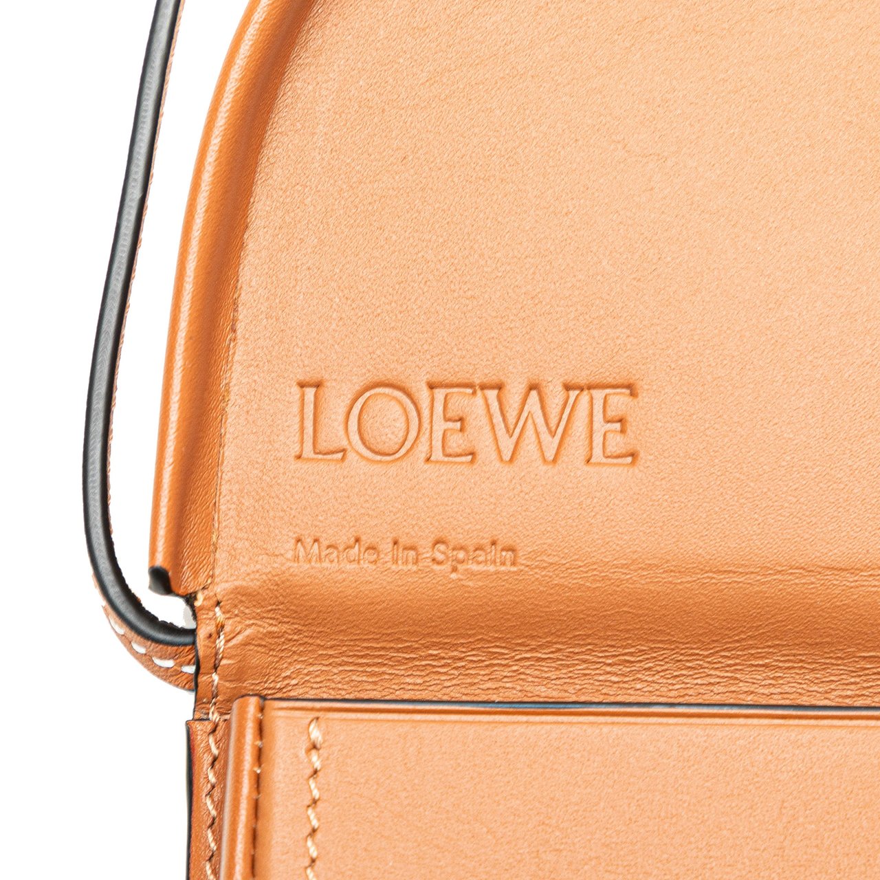 Loewe Mini Soft Calfskin Heel Pouch Bruin