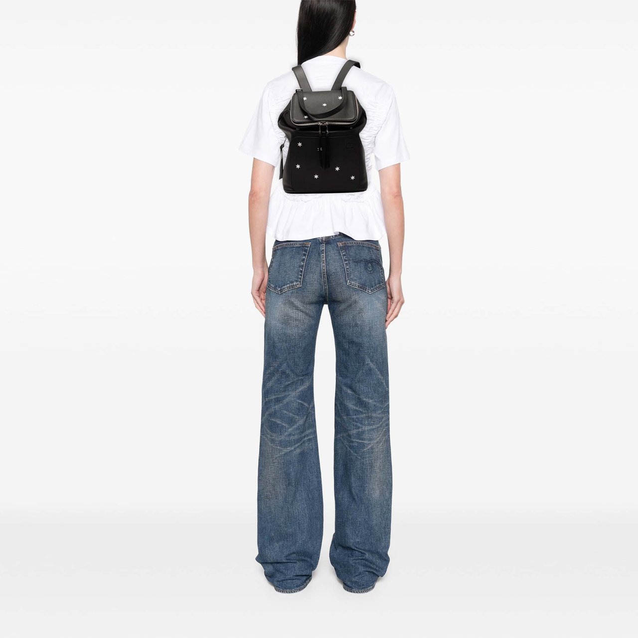 Loewe Small Leather Goya Stars Backpack Zwart