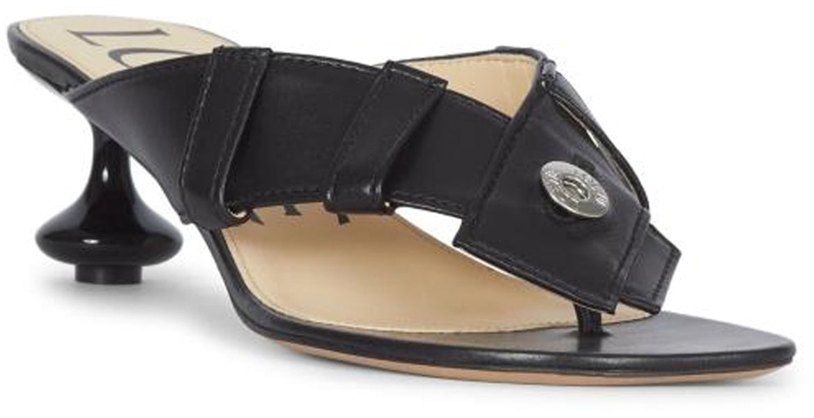 Loewe Loewe Toy Panta 45MM Leather Sandals Zwart