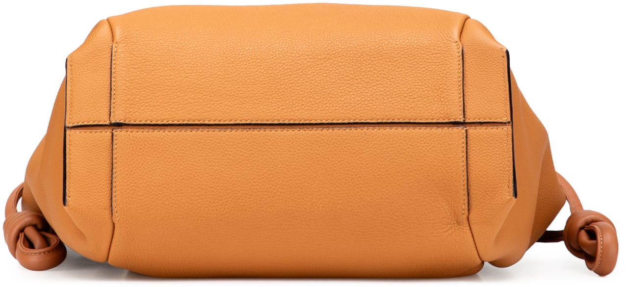 Loewe Medium Leather Flamenco Knot Tote Bruin