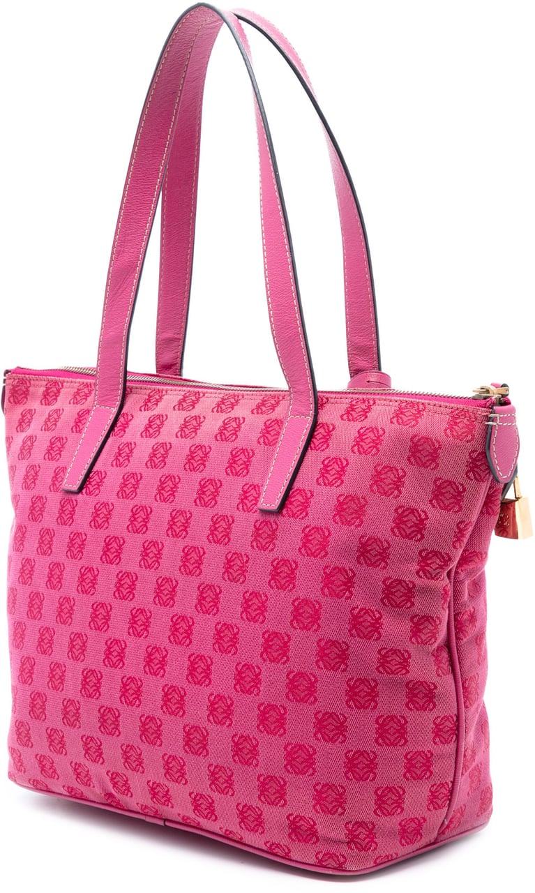 Loewe Anagram Canvas Tote Roze