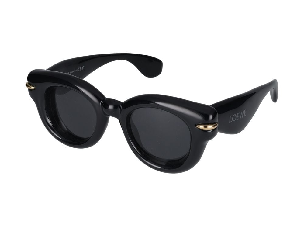 Loewe Black Oversized Round Sunglasses Zwart