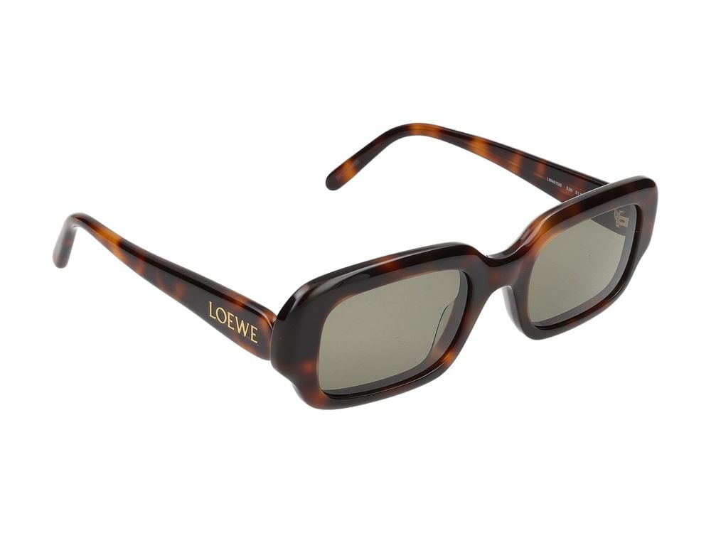 Loewe Tortoiseshell LW40158I Square Acetate Sunglasses Groen