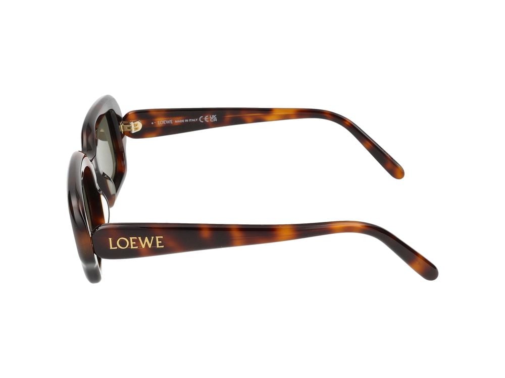 Loewe Tortoiseshell LW40158I Square Acetate Sunglasses Groen