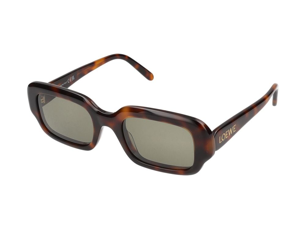 Loewe Tortoiseshell LW40158I Square Acetate Sunglasses Groen