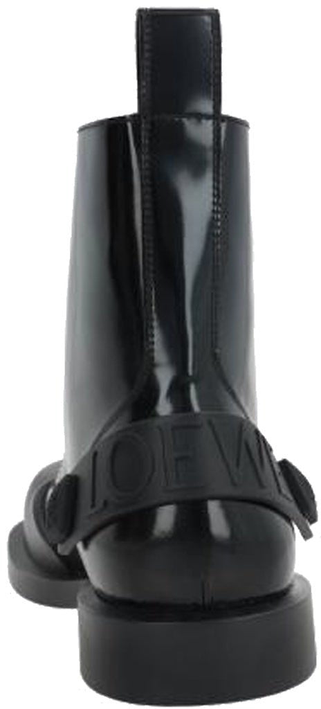 Loewe Loewe Leather Lace-Up Boots Zwart