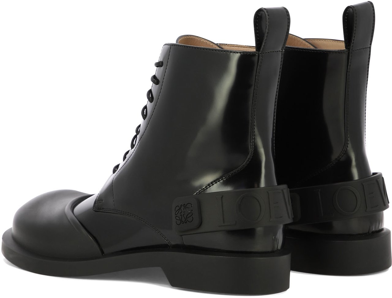 Loewe "Campo" lace-up boots Zwart