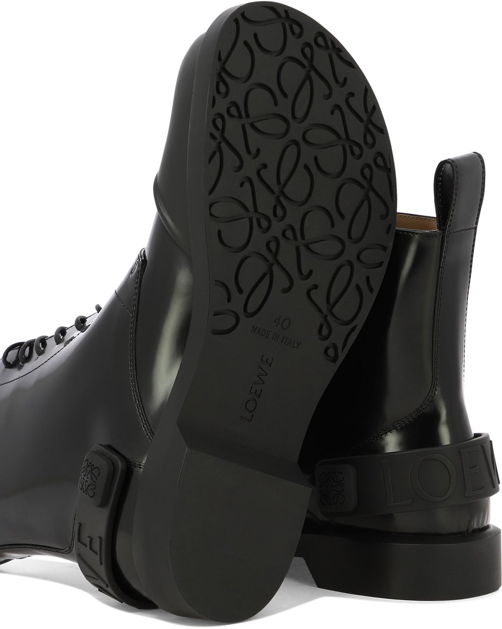 Loewe "Campo" lace-up boots Zwart