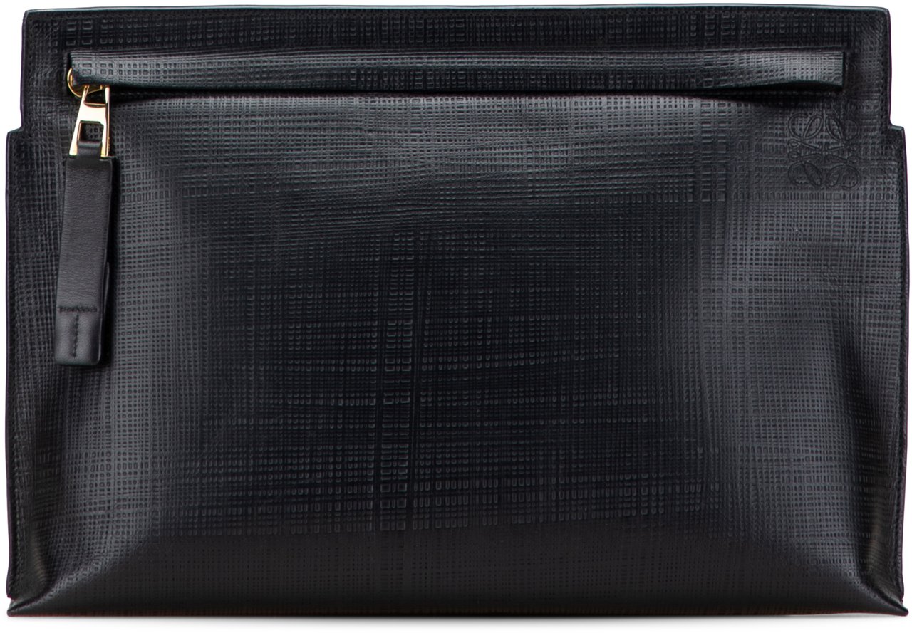 Loewe Leather Anagram T Clutch Zwart
