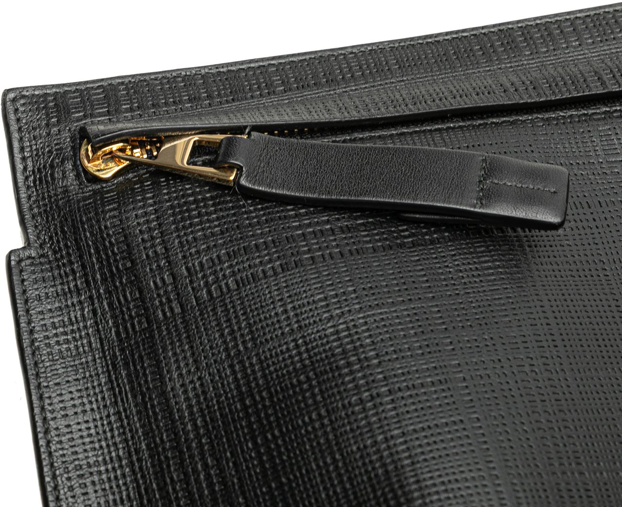 Loewe Leather Anagram T Clutch Zwart