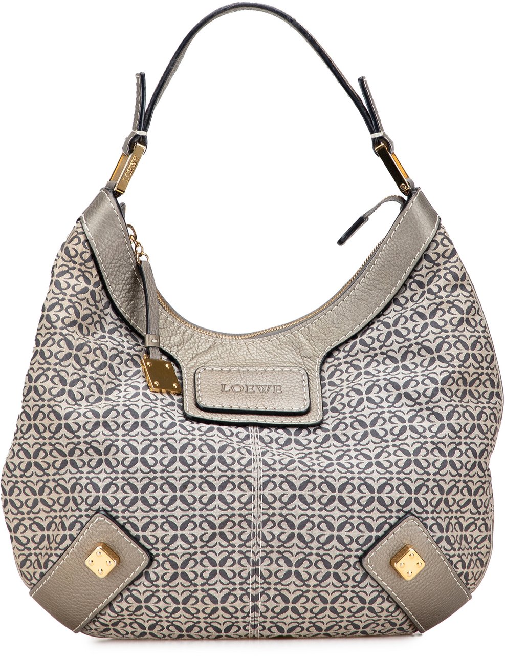 Loewe Anagram Canvas New Road Hobo Grijs