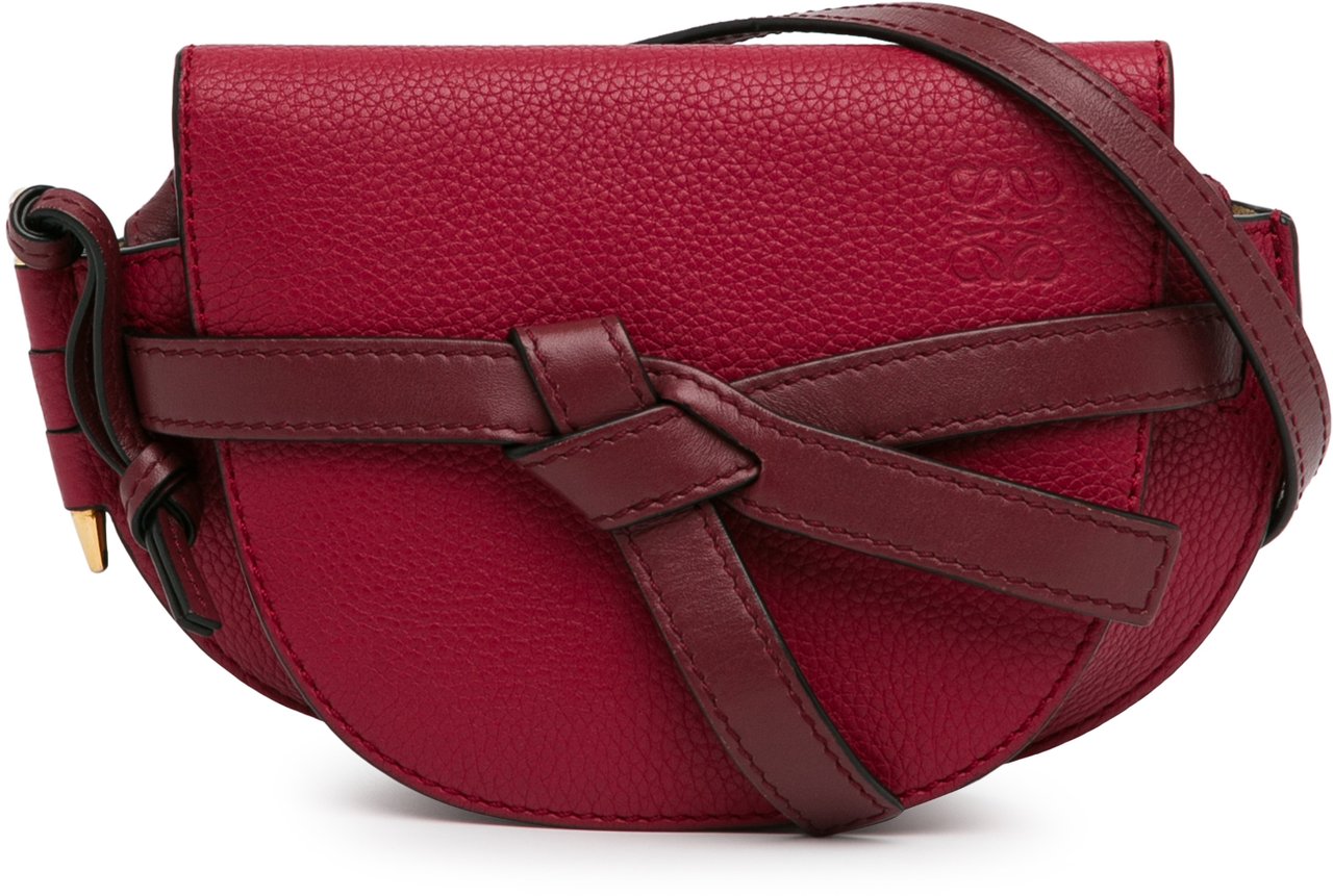 Loewe Mini Leather Gate Bag Rood
