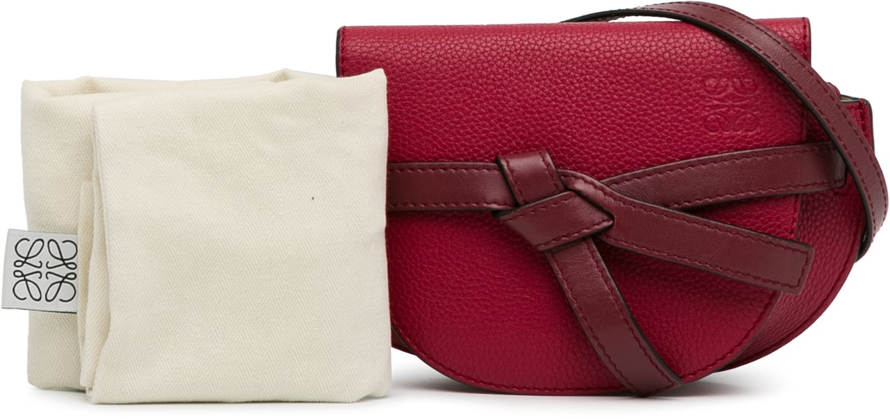 Loewe Mini Leather Gate Bag Rood