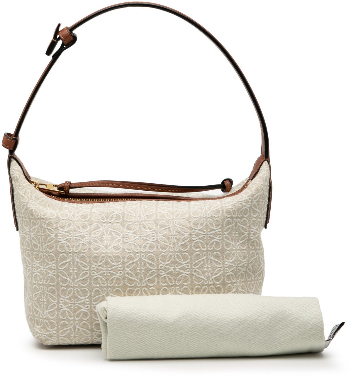 Loewe Small Anagram Jacquard Cubi Bag Bruin