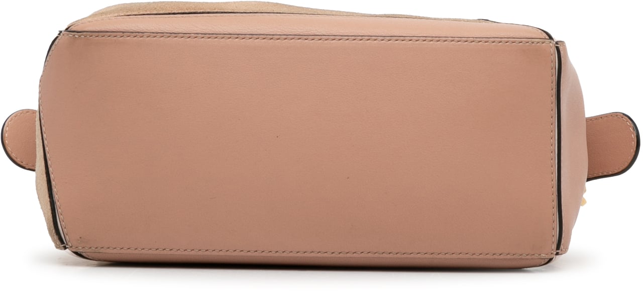 Loewe Small Tricolor Calfskin and Suede Puzzle Satchel Bruin