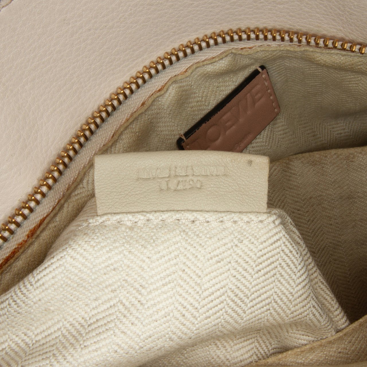 Loewe Small Tricolor Calfskin and Suede Puzzle Satchel Bruin