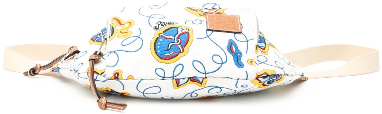 Loewe Paulas Ibiza Printed Canvas Belt Bag Wit