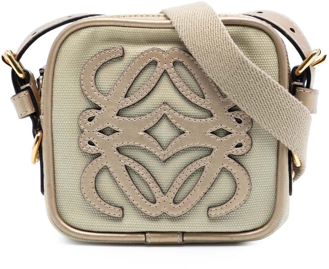 Loewe Mini Canvas Anagram Crossbody Bruin