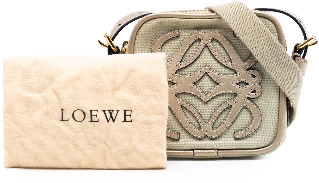 Loewe Mini Canvas Anagram Crossbody Bruin