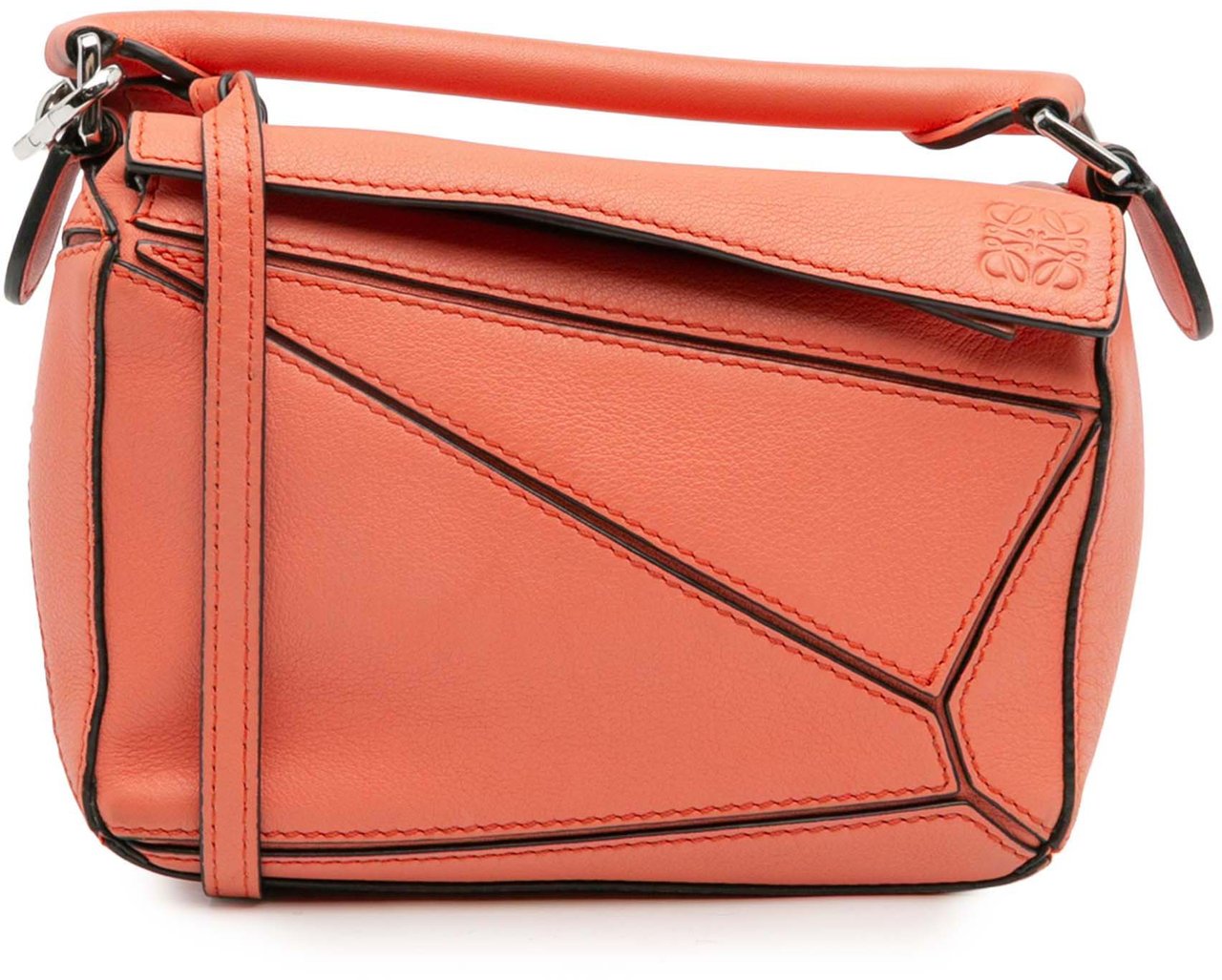 Loewe Mini Calfskin Puzzle Satchel Oranje