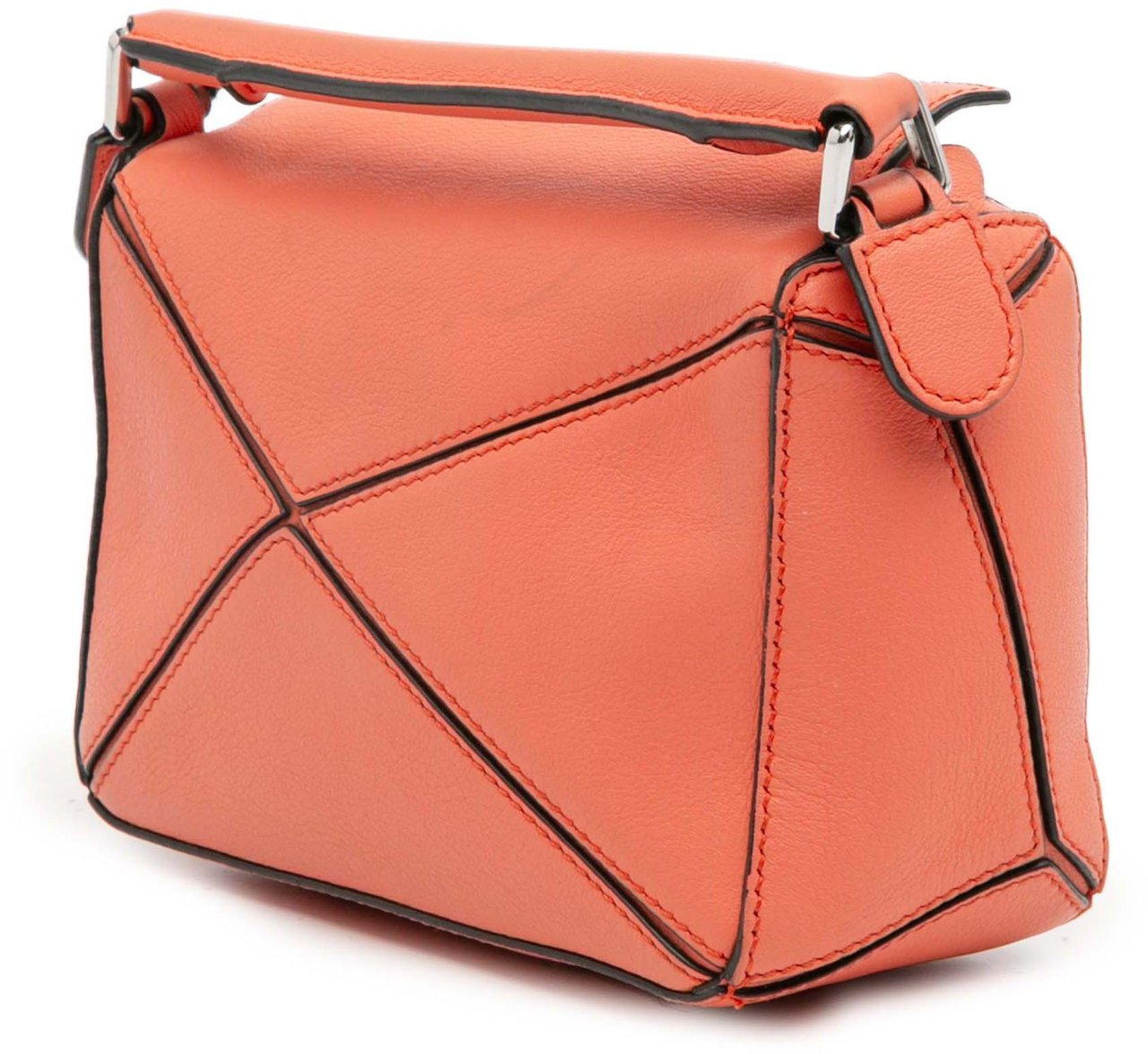Loewe Mini Calfskin Puzzle Satchel Oranje