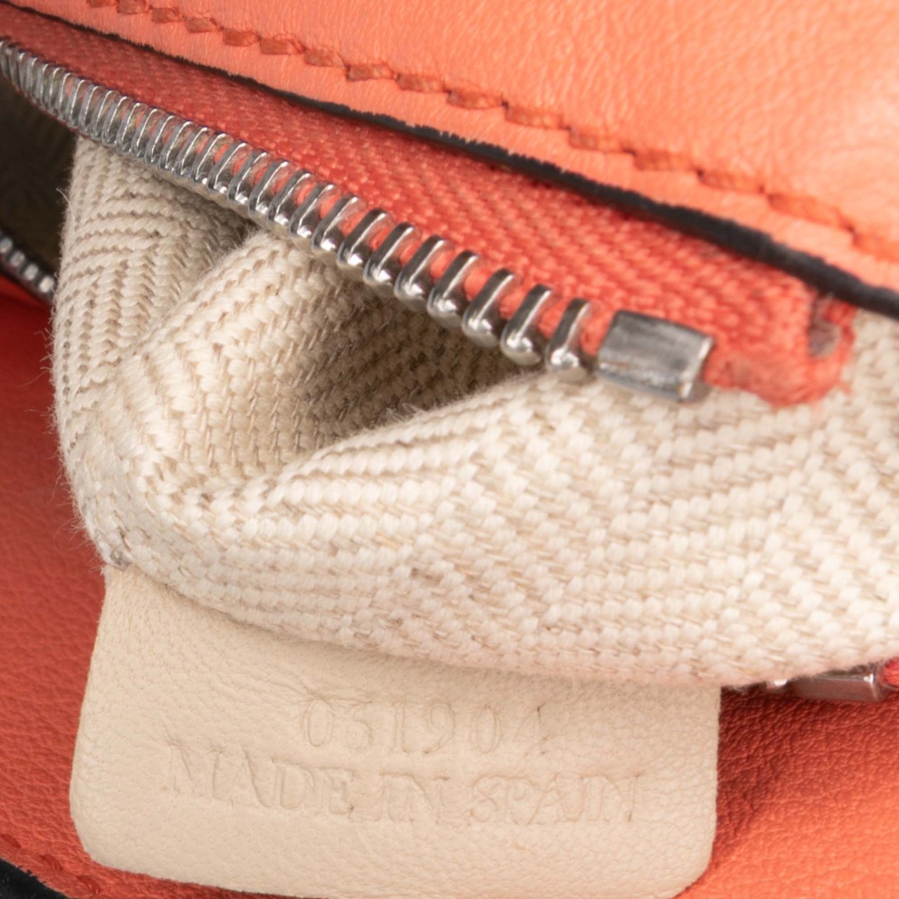 Loewe Mini Calfskin Puzzle Satchel Oranje