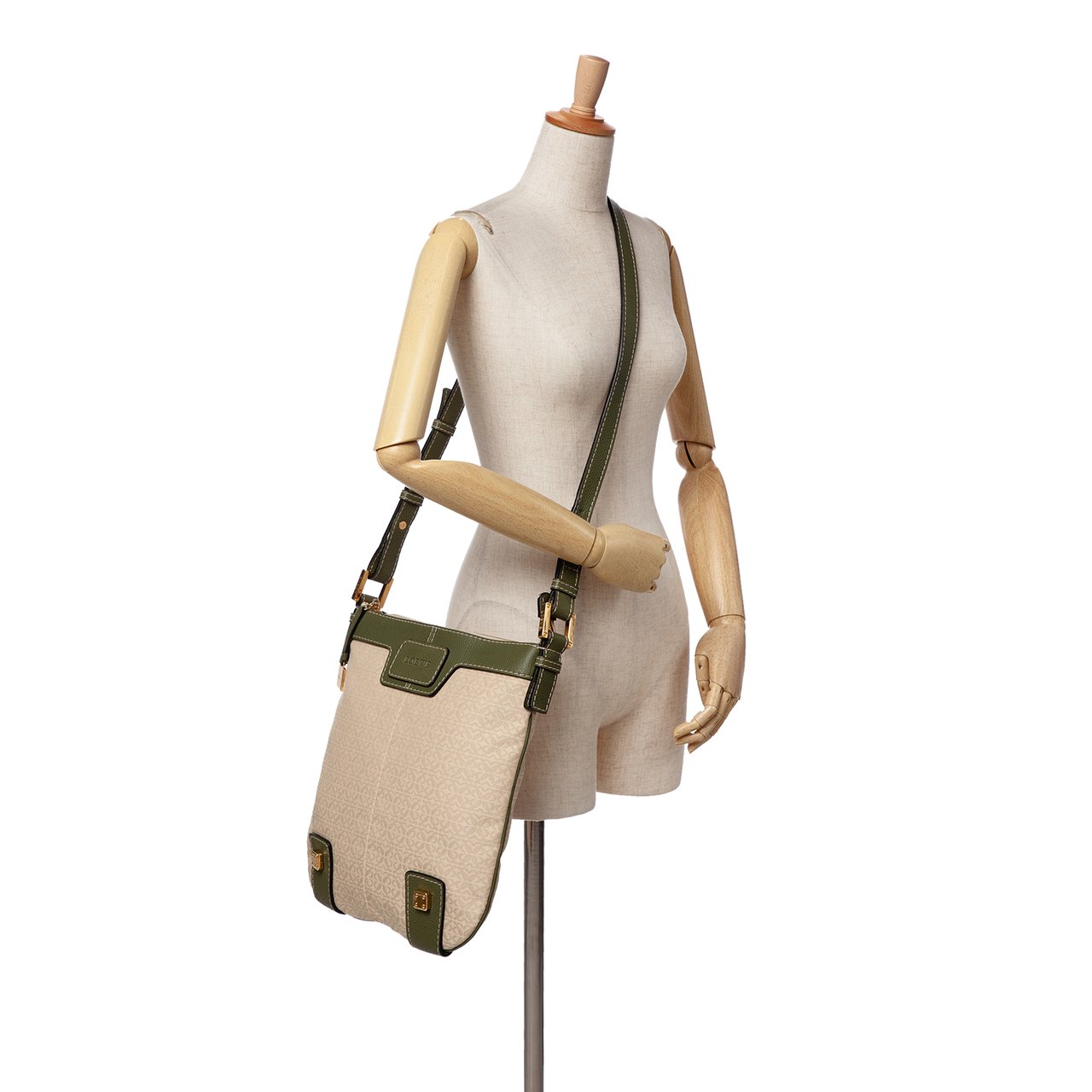 Loewe Anagram Canvas New Road Crossbody Bruin