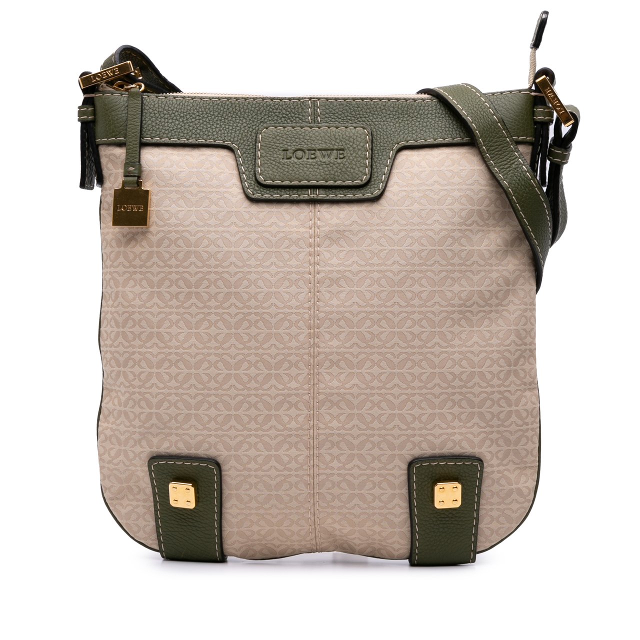 Loewe Anagram Canvas New Road Crossbody Bruin