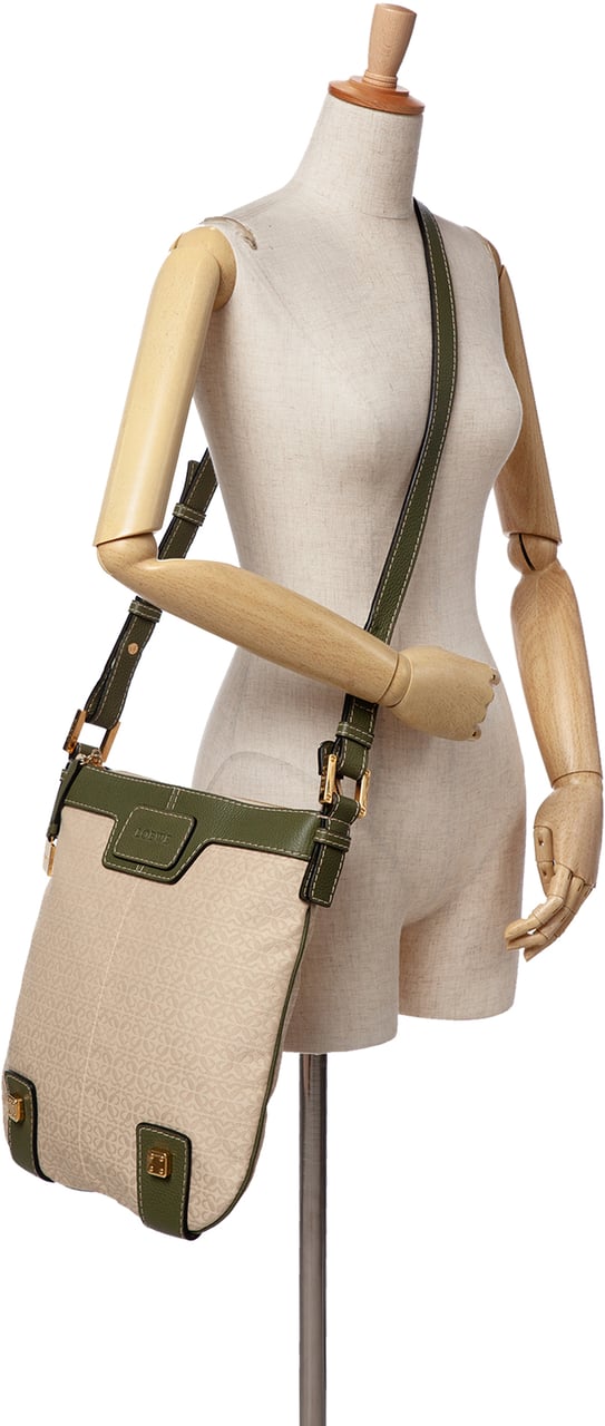 Loewe Anagram Canvas New Road Crossbody Bruin