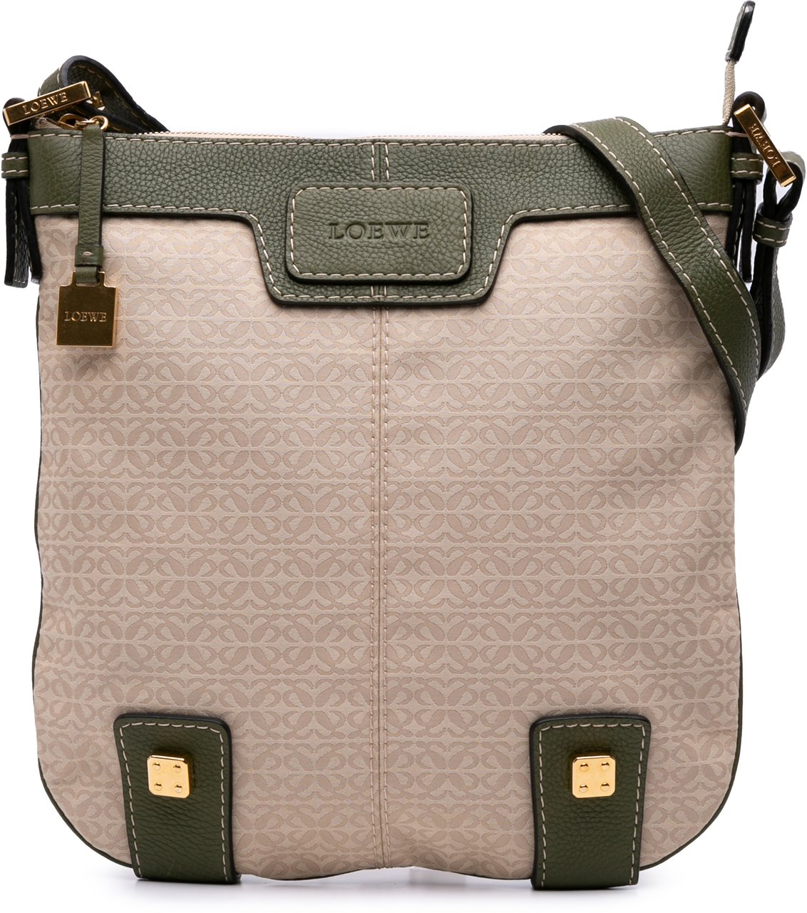 Loewe Anagram Canvas New Road Crossbody Bruin