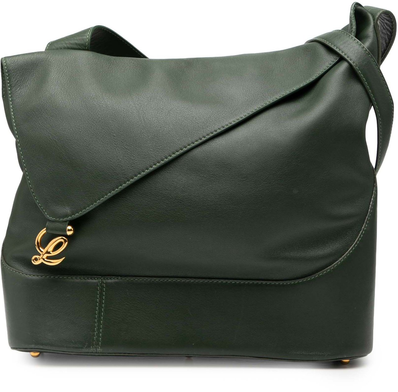 Loewe Leather Anton Crossbody Groen