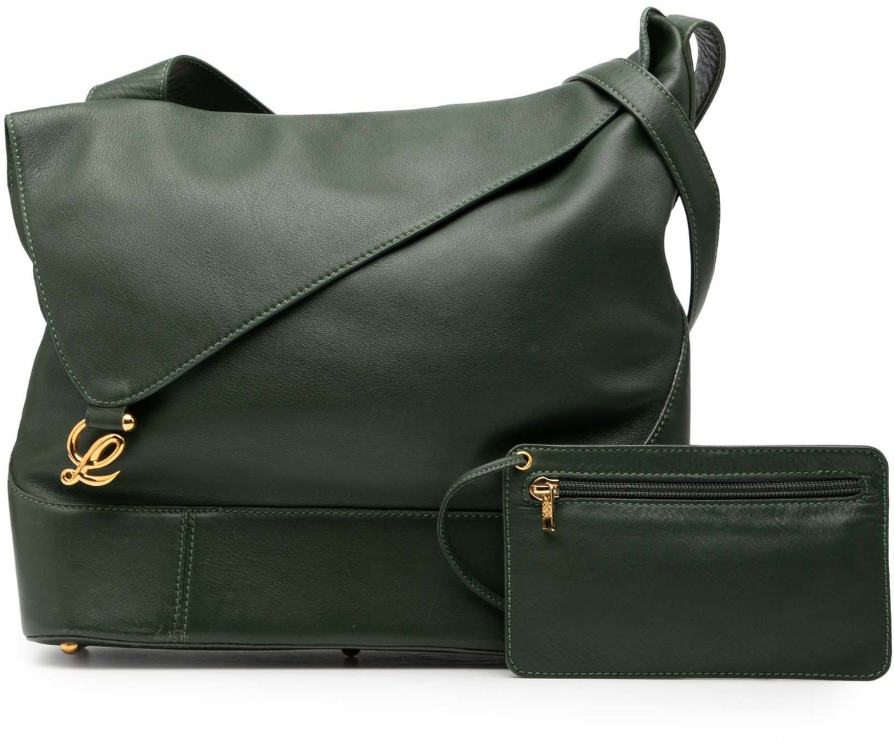 Loewe Leather Anton Crossbody Groen