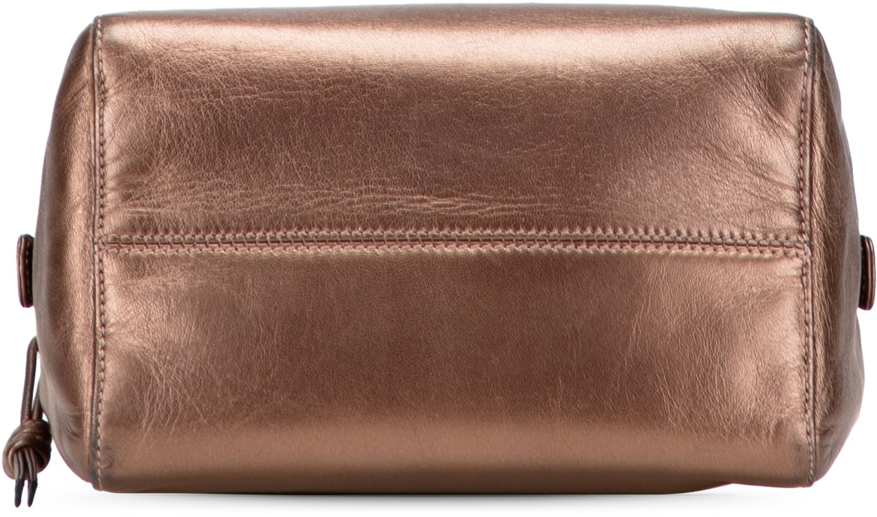 Loewe Metallic Leather Anagram Handbag Bruin