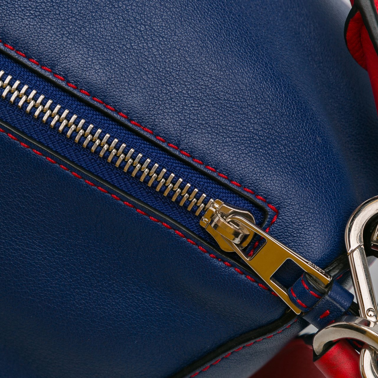 Loewe Small Bicolor Calfskin Puzzle Satchel Rood