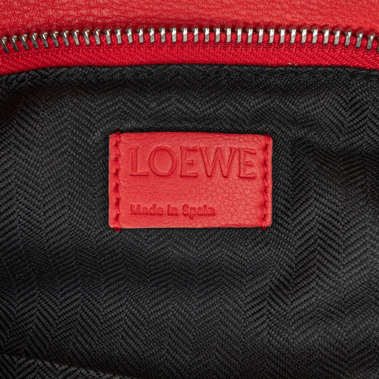 Loewe Small Bicolor Calfskin Puzzle Satchel Rood
