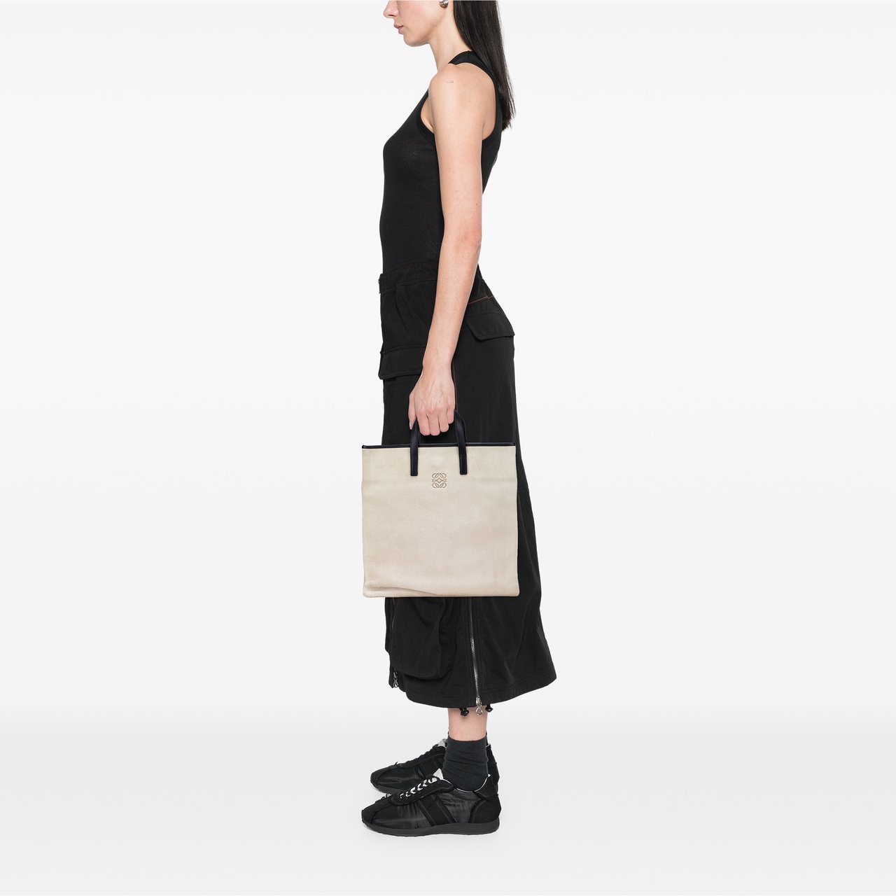 Loewe Anagram Suede Tote Bruin