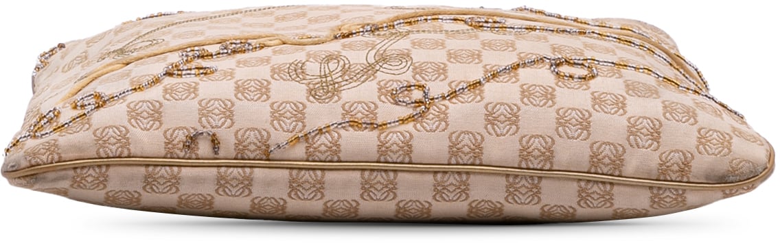 Loewe Anagram Canvas Embroidered Tote Bruin