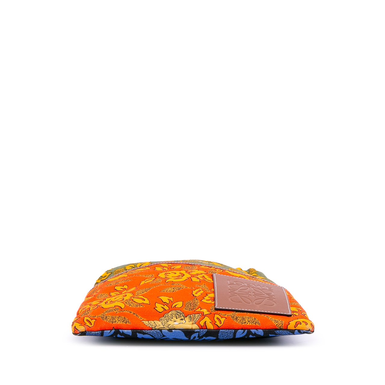 Loewe Paulas Ibiza Canvas Angel Drawstring Crossbody Oranje