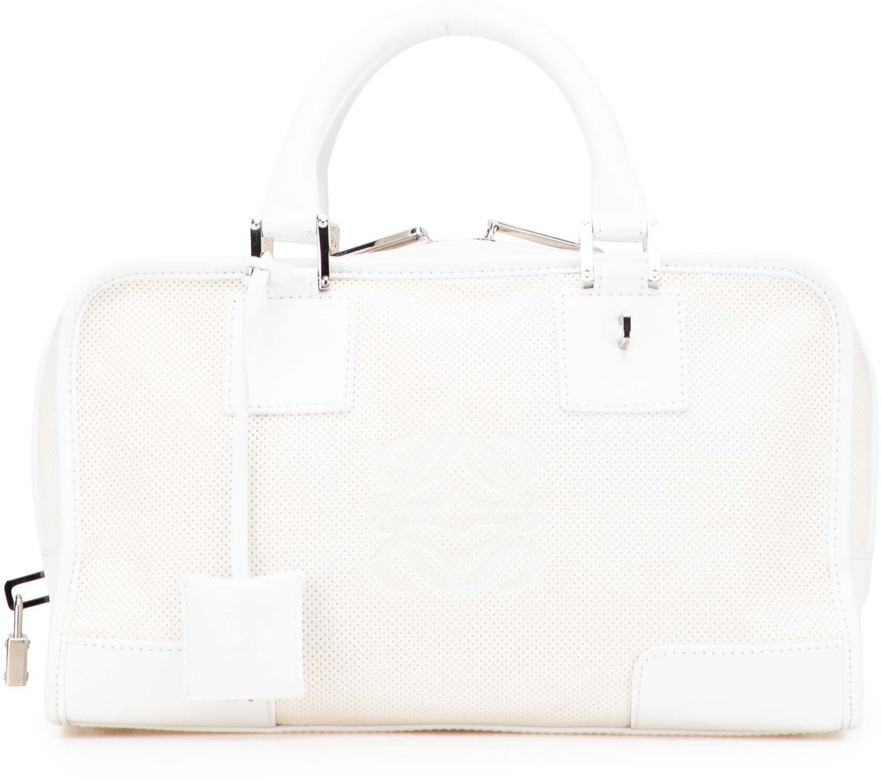 Loewe Perforated Leather Amazona 28 Wit