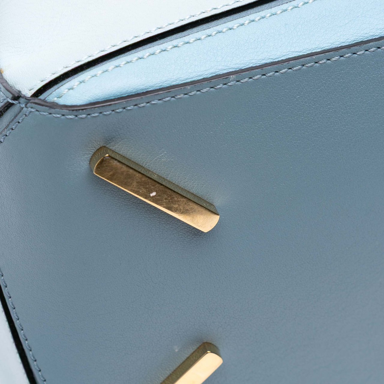 Loewe Medium Tricolor Calfskin Puzzle Satchel Blauw