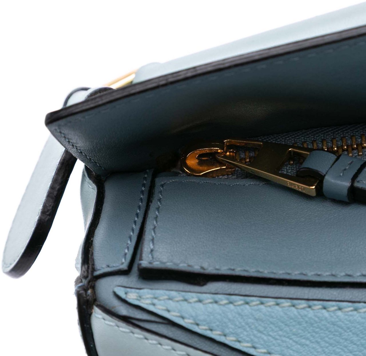 Loewe Medium Tricolor Calfskin Puzzle Satchel Blauw