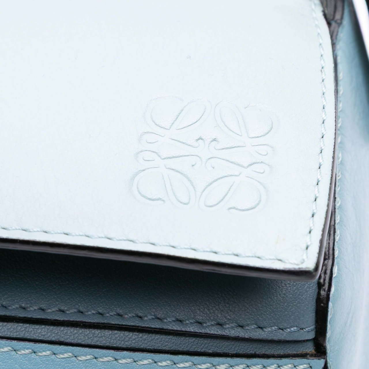 Loewe Medium Tricolor Calfskin Puzzle Satchel Blauw