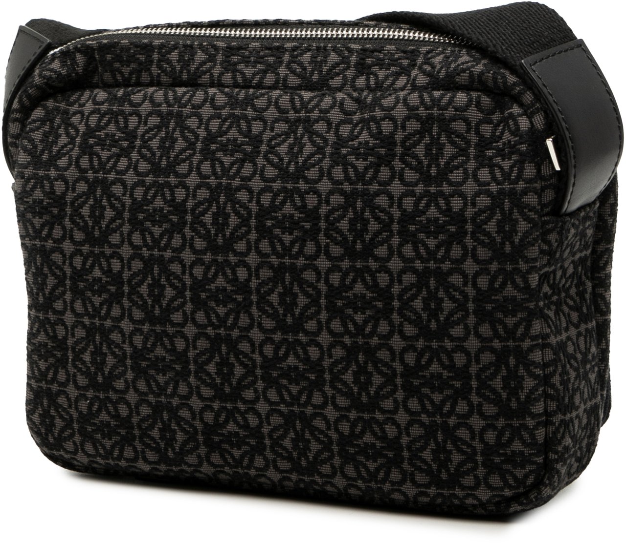 Loewe XS Anagram Canvas Military Messenger Bag Zwart