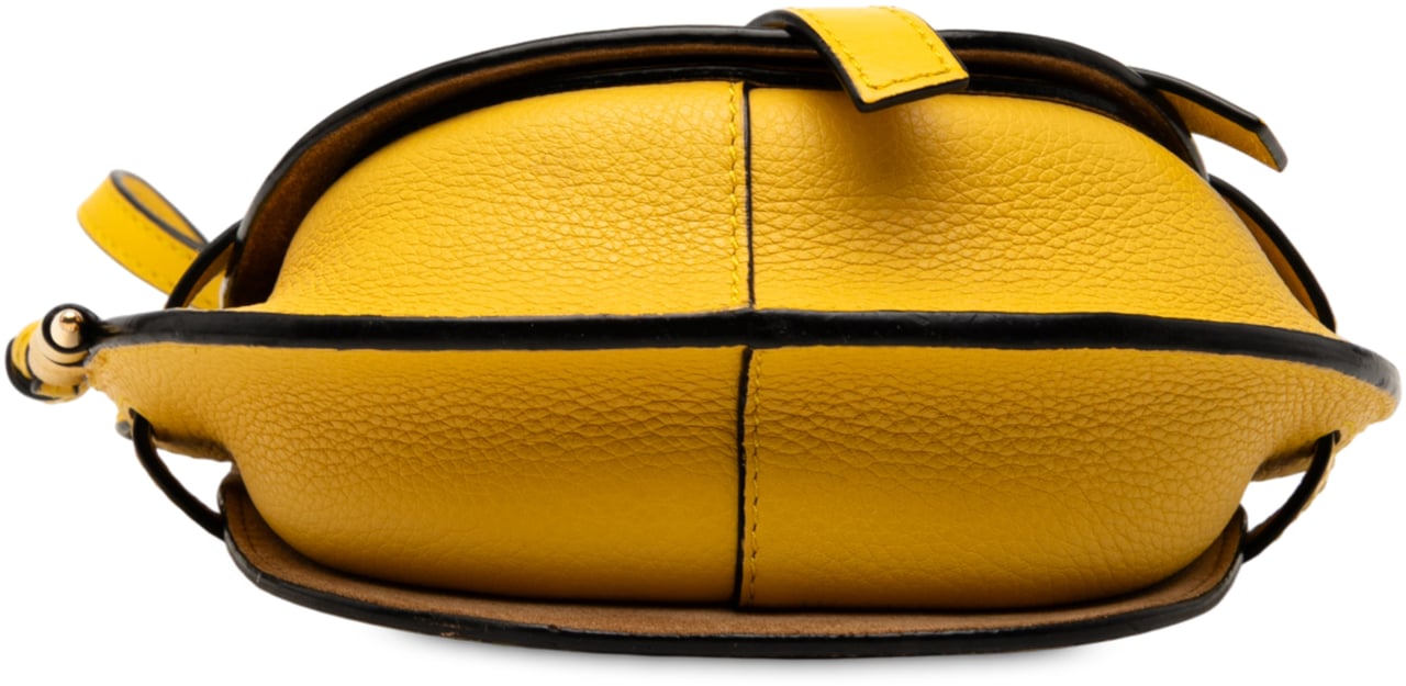 Loewe Mini Leather Gate Crossbody Geel