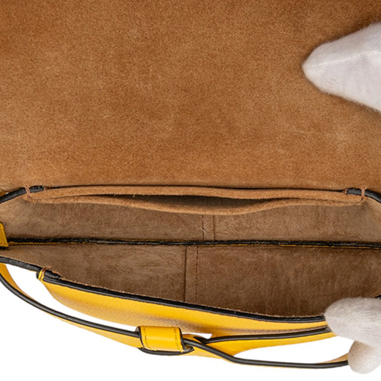 Loewe Mini Leather Gate Crossbody Geel